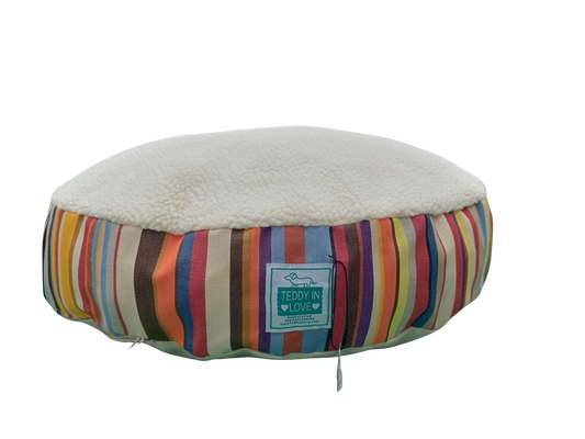 Barcelona Dog Cushion - Multicoloured stripes