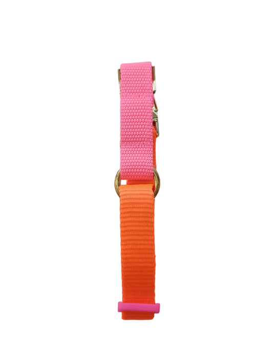 Happy Collar - Orange and Pink