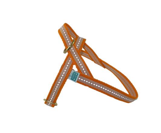 BASIC Harness - Orange with white stripes