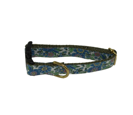ISLA Collar - Blue and purple delicate floral print