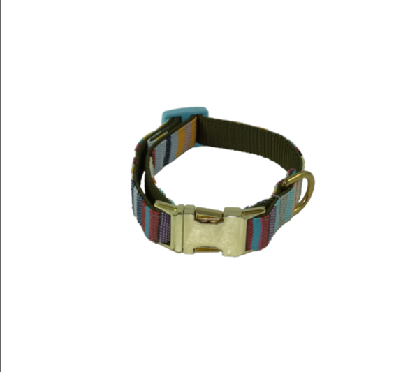 Barcelona Collar - Multicoloured stripes